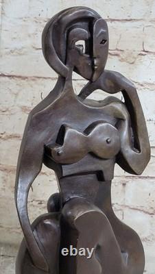Modern Abstract Art Bronze Sculpture Figurine Nude Woman Art Deco