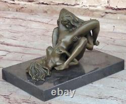 Modern Art Deco Bronze Sculpture Erotic Woman Metal Hand Chair Decor