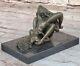 Modern Art Deco Bronze Sculpture Erotic Woman Metal Hand Chair Decor