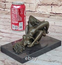 Modern Art Deco Bronze Sculpture Erotic Woman Metal Hand Chair Decor