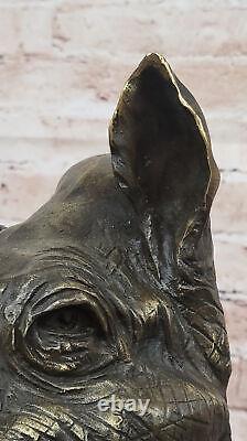 Modern Art Deco Handmade Bronze Copper Rhinoceros Sculpture