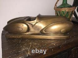 Modernist Bronze Sculpture Art Deco Design Packard Aquarius 1934