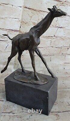 Modernist Original Milo Art Deco Bronze Giraffe Sculpture Animal Statue Figurine