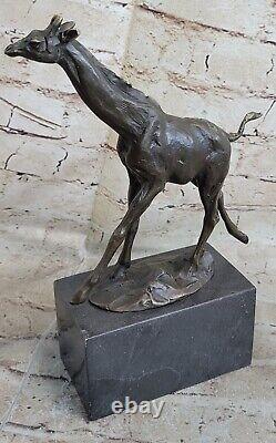 Modernist Original Milo Art Deco Bronze Giraffe Sculpture Animal Statue Figurine