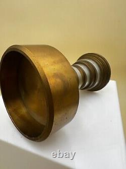 Modernist bronze Art Deco candle holder