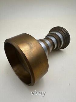 Modernist bronze Art Deco candle holder