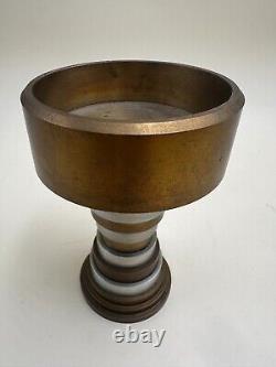 Modernist bronze Art Deco candle holder