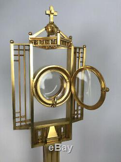 Monstrance Montagnier Montranse Gilt Bronze And Vermeil Vintage Art Deco