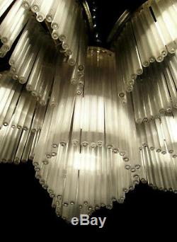 Mr. G. Boretti Art Deco Chandeliers Cataloged Bronze And Crystal Sticks 1930