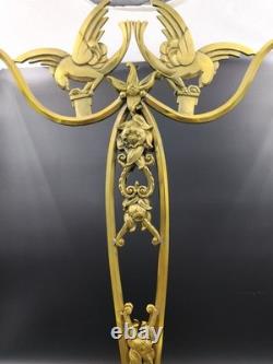 Muller Frères? Art Deco Double Bronze Lamp, 1925/30