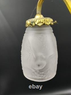 Muller Frères? Art Deco Double Bronze Lamp, 1925/30