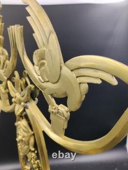 Muller Frères? Art Deco Double Bronze Lamp, 1925/30
