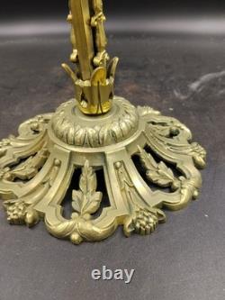 Muller Frères? Art Deco Double Bronze Lamp, 1925/30