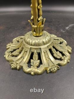 Muller Frères? Art Deco Double Bronze Lamp, 1925/30