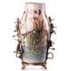 Multicolored Art Deco Porcelain Vase With Bronze
