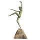 Naked Dancer Bronze Green Patina 1930 Art Deco