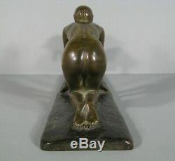 Naked Woman Bronze Sculpture Ancient Art Deco Signed Sylvestre Susse Foundry