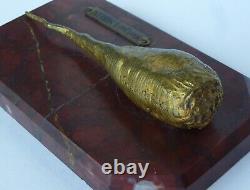 Naturalistic Bronze Sculpture Susse Frères Beetroot XXth Art Deco Gastronomy