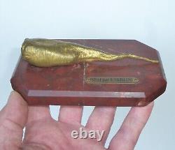 Naturalistic Bronze Sculpture Susse Frères Beetroot XXth Art Deco Gastronomy