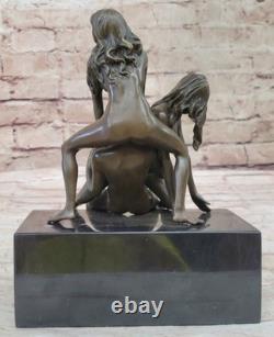 New Bronze Sculpture Chair Art Statue, Female Man Woman Erotic Quality Decor