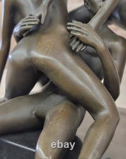 New Bronze Sculpture Chair Art Statue, Female Man Woman Erotic Quality Decor