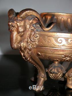 Nineteenth Wide Gilt Bronze And Cover Bellier Censer Rare Napoleon III