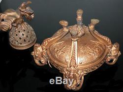 Nineteenth Wide Gilt Bronze And Cover Bellier Censer Rare Napoleon III