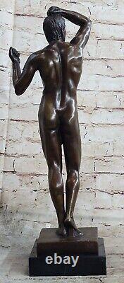 Nude Abstract Male By Rodin Bronze Sculpture Statue Art Deco Modern Marble Gift