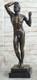 Nude Abstract Man By Rodin Bronze Sculpture Statue Art Deco Modern Marble Gift