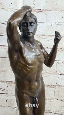 Nude Abstract Man by Rodin Bronze Sculpture Statue Art Deco Modern Marble Gift