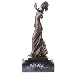 Nude Dancer Art Deco Bronze Sculpture After Ferdinand Preiss