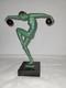 Nude Dancer With Art Deco Balls Signed Denis For Lewerrier