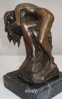 Nude Lady Sexy Style Art Deco Style Art Nouveau Bronze Statue Sculpture Demoiselle