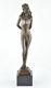 Nude Sexy Dancer Sculpture In Art Deco And Art Nouveau Style, Bronze Massi