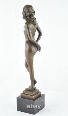 Nude Sexy Dancer Sculpture in Art Deco and Art Nouveau Style, Bronze Massi