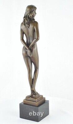 Nude Sexy Dancer Sculpture in Art Deco and Art Nouveau Style, Bronze Massi