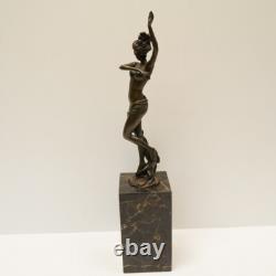 Nude Sexy Dancer Statue Sculpture Pin-up Style Art Deco Style Art Nouveau Bronze