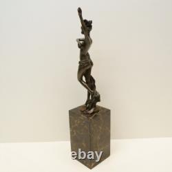 Nude Sexy Dancer Statue Sculpture Pin-up Style Art Deco Style Art Nouveau Bronze
