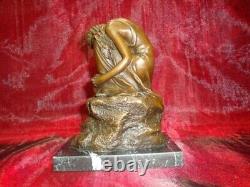 Nude Sexy Lady Statue Sculpture Art Deco Art Nouveau Bronze