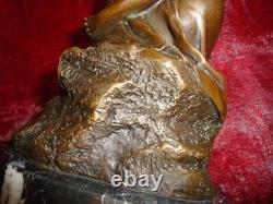 Nude Sexy Lady Statue Sculpture Art Deco Art Nouveau Bronze