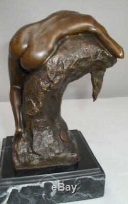 Nude Statue Sexy Style Art Deco Style Art Nouveau Solid Bronze Sign