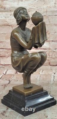 Oblivion (1920) Sculpture by Georges Duvernet Art Deco Bronze Statue Signed Sale