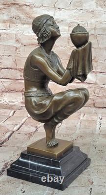 Oblivion (1920) Sculpture by Georges Duvernet Art Deco Bronze Statue Signed Sale