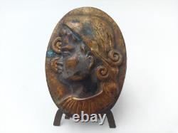 Old Art Deco period bronze brooch
