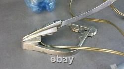 Old Beautiful Original Art Deco Office Lamp Swan Collar Silver Bronze