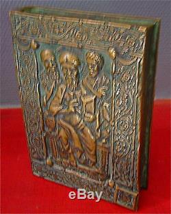 Old Box Book In Bronze Signed Max Le Verrier