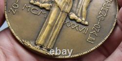 Old Bronze Medal Paris Exhibition Dammann 1937 Art Deco Arts and Techniques