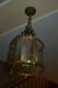 Old Ceiling Pendant Chandelier Bronze Glass Style Louis Xv Philippe Tulip
