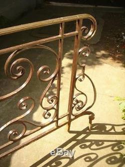 Old Guardrail Back, Staircase Angle Of Staircase Wrought Iron And Bronze