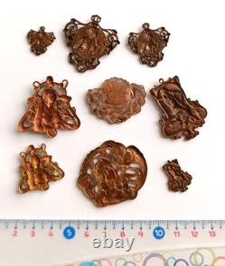 Old Lot Ornament Medal Jewelry Art Deco New Antique Ornament Plaque